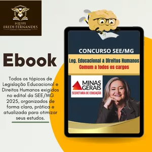 Imagem de capa para o Ebook CONCURSO SEE MG 2025- LEGISLAÇÃO EDUCACIONAL E DIREITOS HUMANOS - EQUIPE EREDI FERNANDES