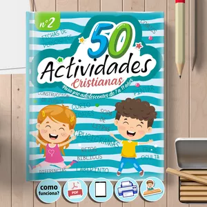 Imagen de portada para Ebook 50 Actividades cristianas para niñas y niños de 7 a 11 años N°2 con diploma + BONUS EXTRA
