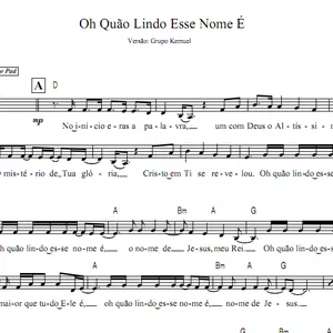 Imagem de capa para o Ebook O Quão lindo esse nome é (Versão Kemuel) - Cifra - melodia e Letra