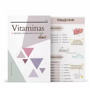 Imagem de capa para o Ebook Apostila Completa de Vitaminas + Acesso vitalício ao Drive de materiais.