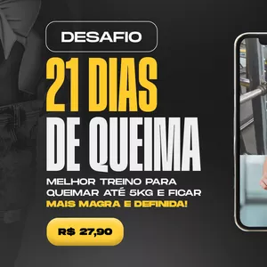Imagem de capa para o Curso online DESAFIO 21 DIAS - QUEIMA DE GORDURA!!