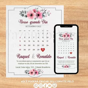 Imagem de capa para o Ebook Convite de Casamento Digital Editável