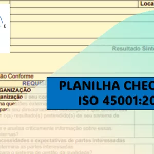 Imagem de capa para o Ebook PLANILHA CHECKLIST ISO 45001:2018