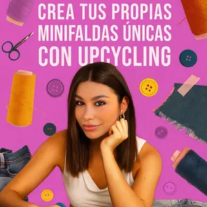 Imagen de portada para Curso online Crea tus propias mini faldas únicas con upcycling