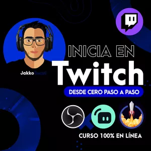 Imagen de portada para Curso online Inicia como streamer en Twitch desde cero
