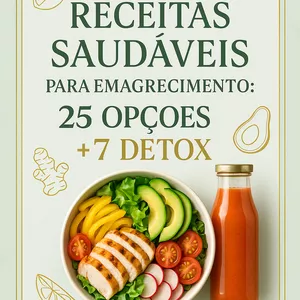 Imagem de capa para o Ebook 25 Receitas Saudaveis para Emagrecimento
