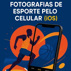 Imagem de capa para o Ebook Fotografias de Esporte pelo Celular (iOS)