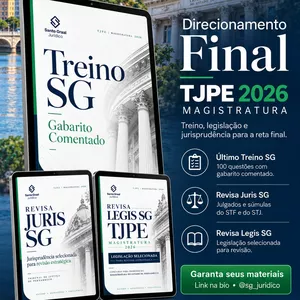 Imagem de TJPE 2026 | Direcionamento Final - Último Treino SG + Revisa Juris + Revisa Legis criado por Santo Graal Jurídico na hotmart