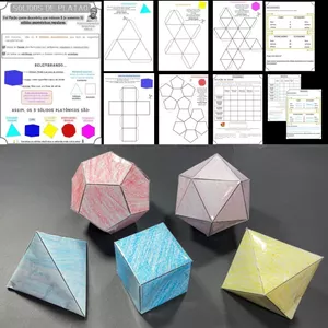 Imagem de capa para o Ebook Sólidos Platônicos: planificações e atividades.