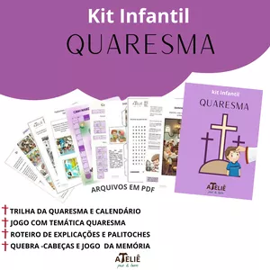 Imagem de capa para o Ebook Kit infantil Quaresma 2025