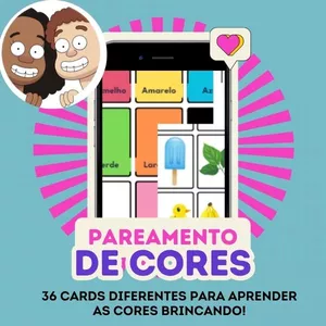 Imagem de capa para o Curso online Pareamento de cores: 36 cards