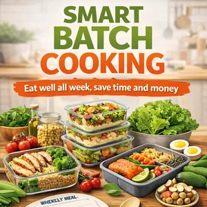 Cover image for Ebook SMART BATCH COOKING - Eat well all week, save time and money
