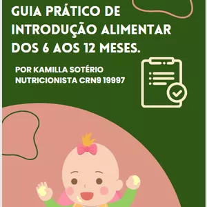 Imagem de capa para o Ebook Guia Prático de Introdução Alimentar dos 6 aos 12 meses.