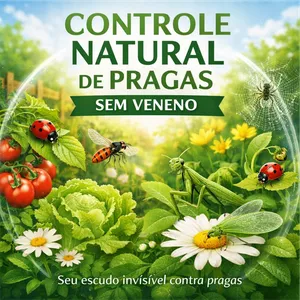 Imagem de capa para o Ebook 🛡️ Controle Natural de Pragas Sem Veneno — Seu Escudo Invisível Contra Insetos