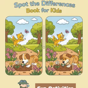 Spot the Differences for Kids: A Fun Puzzle Book: Spot the Differen...