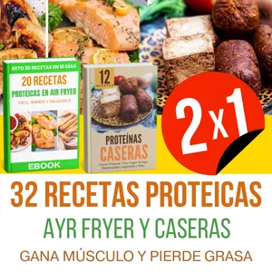 Imagen de portada para Curso online 32 RECETAS PROTEICAS EN AIR FRYER Y CASERAS