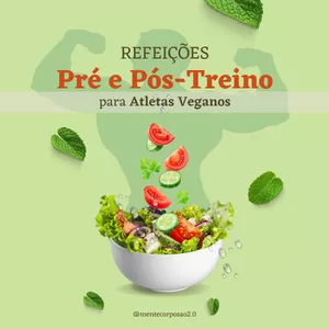 Imagem de capa para o Ebook Refeições Pré e Pós-Treino para Atletas Veganos