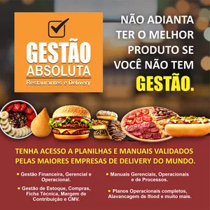 Imagem de capa para o Ebook Gestão Absoluta - Restaurantes e Delivery