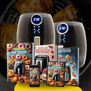 Imagem de capa para o Ebook Livro com 1.500 Receitas de Alimentos, Carnes e Sobremesas de Air Fryer