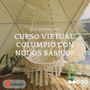 Imagen de portada para Curso online Columpio Con Nudos Básicos  - Reto Macramé nudos básicos - Ma&amp;Ca