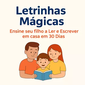 Imagem de capa para o Curso online Letrinhas Mágicas: Ensine seu filho a Ler e Escrever em casa em 30 Dias