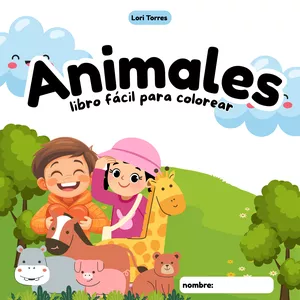 Imagen de portada para Ebook Libro fácil para colorear (animales)