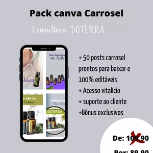 Imagem do curso pack canva carrossel consultora doterra