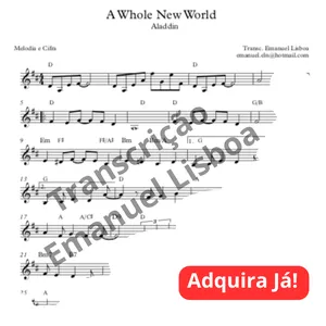 Imagem de capa para o Ebook A Whole new World (Aladdin) - Partitura