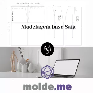 Imagem de capa para o Curso online 1- Iniciante - Formação em modelagem - Base da saia