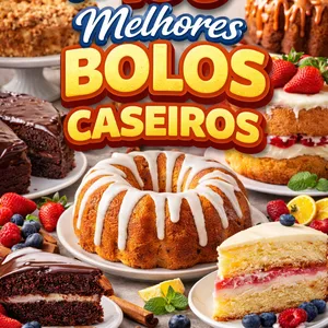 Imagem de capa para o Ebook Os 100 Melhores Bolos 