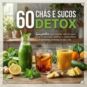 Imagem de capa para o Ebook 60 Chás e Sucos Detox