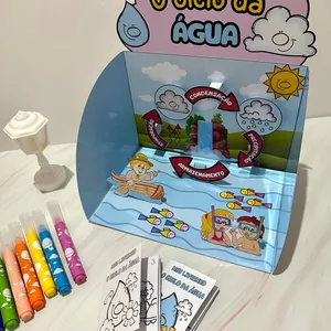 Imagem de capa para o Ebook Recurso e livrinho “O Ciclo da Água🚰💗