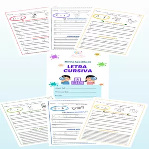 Imagem de capa para o Ebook Alfabeto Completo em Cursiva: Letras Maiúsculas e Minúsculas