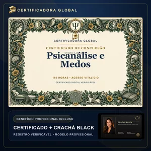 🔥 Bolsa 100% [APLICADA] - [MATRÍCULA] CURSO DE FORMAÇÃO EM Psicanálise e Medos - ACESSO VITALÍCIO - CRACHÁ BLACK + REGISTRO - CASHBACK R$ 25 - BÔNUS APOSTILA EXTRA - CG