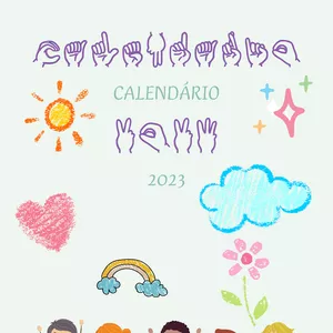 Imagem de capa para o Ebook Calendário 2023 com Libras