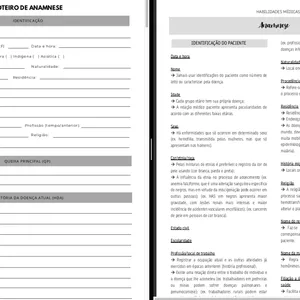 Imagem de capa para o Ebook MATERIAL + ROTEIRO DE ANAMNESE