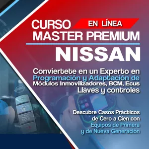 Imagen de portada para Curso online Curso Master Premium de Nissan - Domina Programación de llaves e inmovilizadores en Nissan 