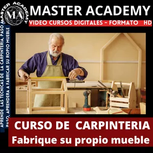Imagen de portada para Curso online CURSO DE CARPINTERIA ON LINE  + BONUS PLANOS DE MUEBLES 