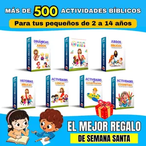 Imagen de portada para Curso online 500 Actividades Bíblicas para niños 