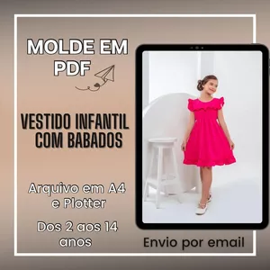 Imagem de capa para o Ebook Vestido Infantil com Babados