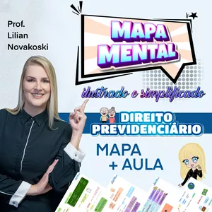 Imagem de capa para o Curso online Direito Previdenciário: Mapa mental + aula de revisão PARTE I 