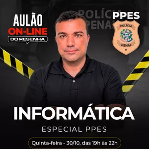 Imagem de capa para o Curso online AULÃO - INFORMÁTICA - 30/10 (ONLINE)