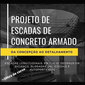 Imagem de capa para o Ebook LIVRO PROJETO DE ESCADAS DE CONCRETO ARMADO