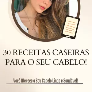 Imagem de capa para o Ebook 30 receitas caseiras para o seu cabelo
