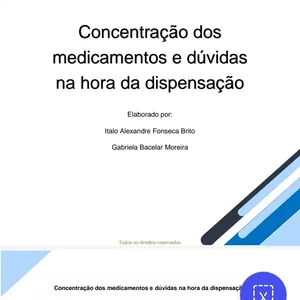 Imagem de capa para o Ebook Concentração dos medicamentos e dúvidas na hora da dispensação