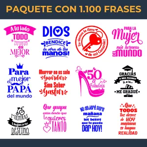 Imagen de portada para Curso online PAQUETE CON 1.100 FRASES A COLOR [Todas en alta resolución]