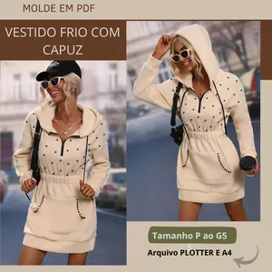 Imagem de capa para o Curso online MOLDE VESTIDO FRIO COM CAPUZ 