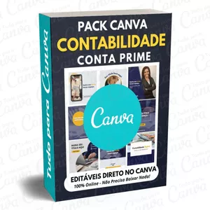 Imagem principal do produto Canva Pack Editável - Contabilidade Conta Prime + 5 Kits Bônus