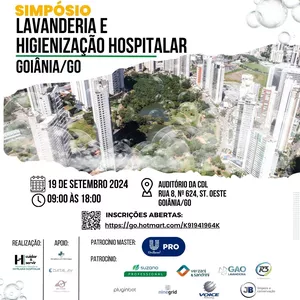 Imagem de capa para o Evento presencial Simpósio de Lavanderia e Higienização Hospitalar - Edição Goiânia/GO