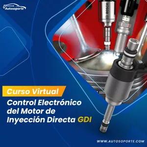 Imagen de portada para Curso online Curso Virtual - Control Electrónico del Motor de Inyección Directa (GDI)